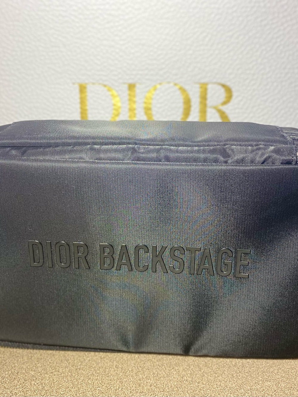Dior Backstage Black Double-Zip Travel & Cosmetic Bag (Unisex)